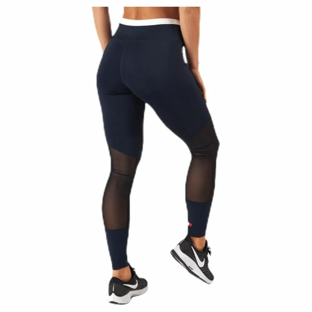 Tommy Hilfiger Sport Full Length Mesh InsertLegging Blue/Red* Tights|Träning