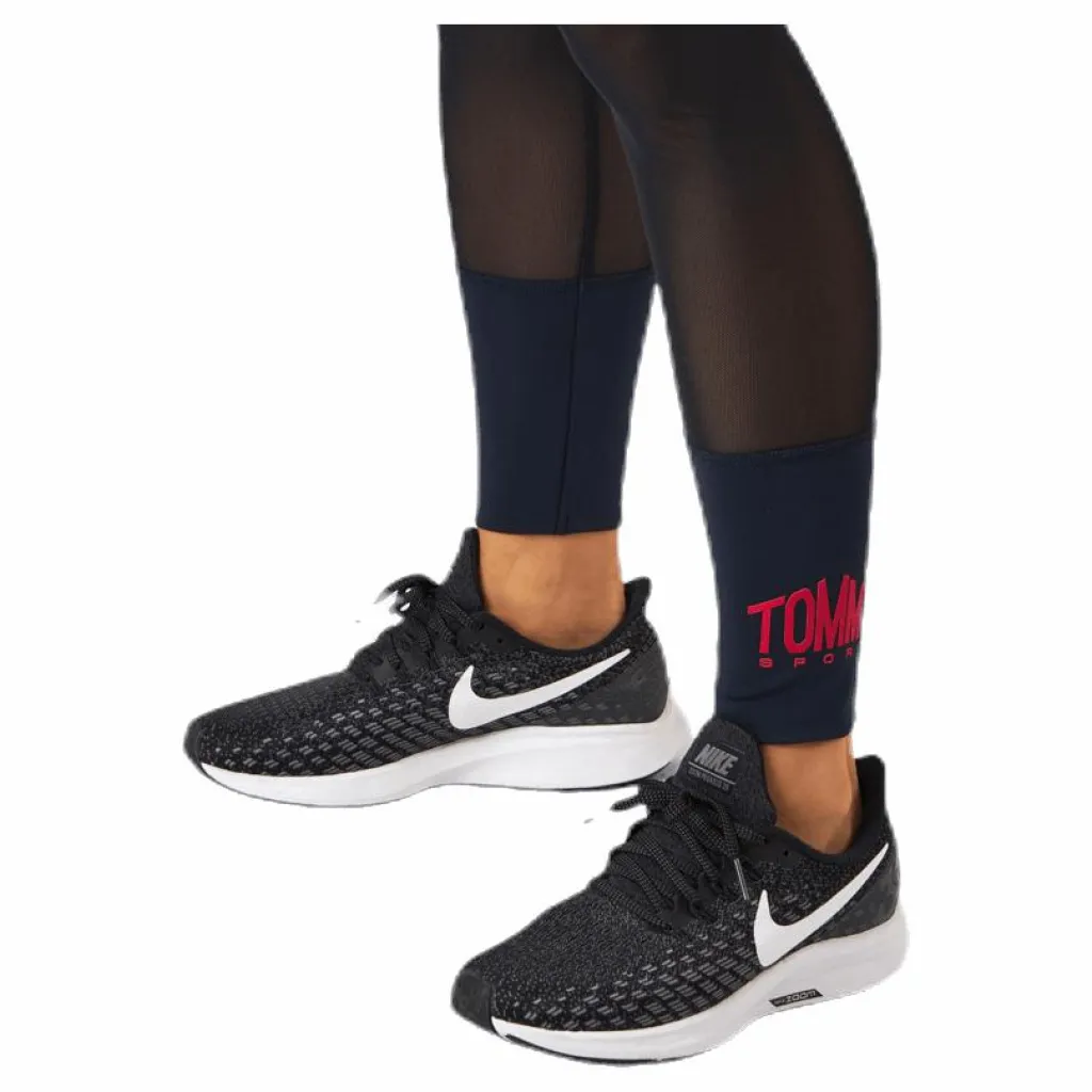 Tommy Hilfiger Sport Full Length Mesh InsertLegging Blue/Red* Tights|Träning
