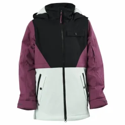 Burton Girls' Khione 2l Jacket True Black/vivid Viola/jewel G*Barn Alpint|Jackor