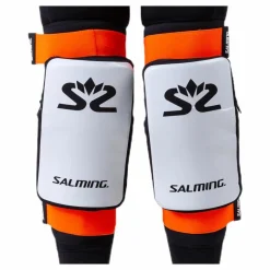 Salming Goalie Kneepads E-Series Orange/White* Inomhussporter|Hjälmar Och Skydd