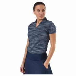 Puma Golf Heather Slub Polo Blue* Golf|T-Shirts