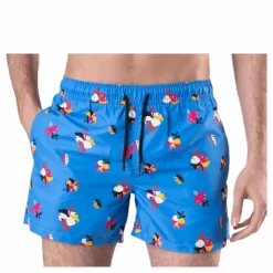 Happy Socks Hibiscus Swim Shorts Blue* Simning|Badkläder