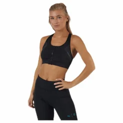 Puma High Impact Front Zip Bra Black* Sport-Bh:Ar|Träning