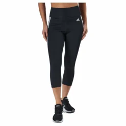 adidas High Rise 3-Stripes 3/4 Sport Tights Black / White* Tights|Träning