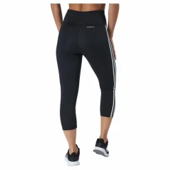 adidas High Rise 3-Stripes 3/4 Sport Tights Black / White* Tights|Träning