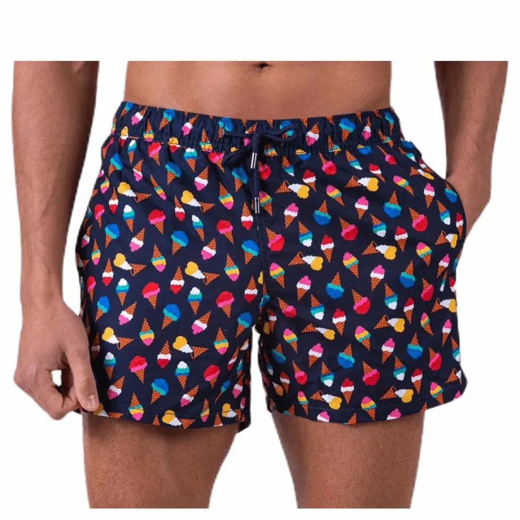 Happy Socks Ice Cream Swim Shorts Blue* Simning|Badkläder