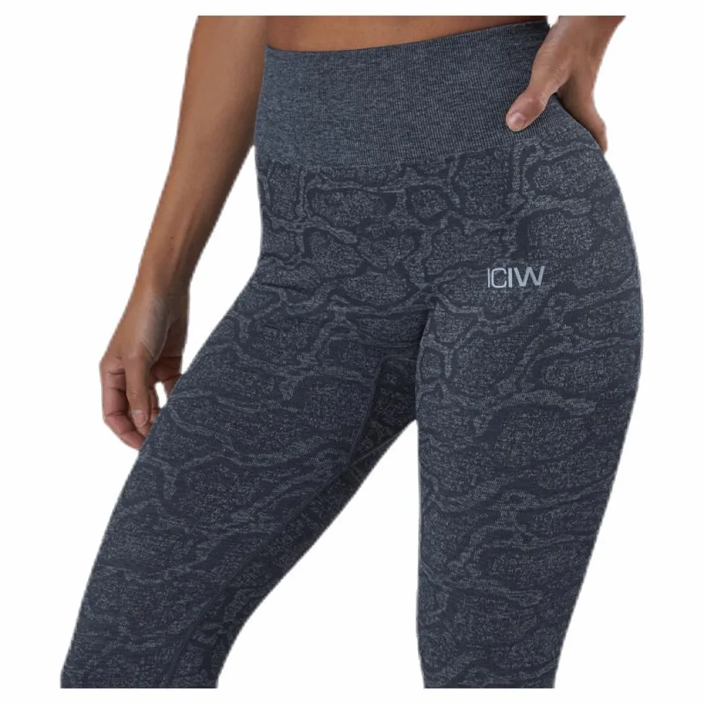 ICANIWILL ICIW Snake Seamless Tights Grey* Tights|Träning