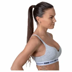 Puma Iconic Padded Top Grey* Sport-Bh:Ar|Träning