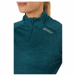 2XU Ignition 1/4 Zip Deep Jade/silver Reflective* Löpning|Träning