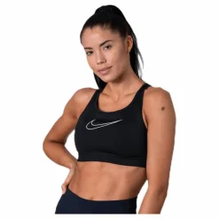 Nike Impact Strappy Bra Grx White/Black* Sport-Bh:Ar|Träning