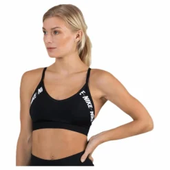 Nike Indy Logo Bra White/Black* Träning|Sport-Bh:Ar