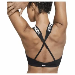 Nike Indy Plng Icon Clash Bra White/Black* Sport-Bh:Ar|Träning