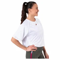 Tommy Hilfiger Sport Jacquard Performance Boxy Top White* T-Shirts|Träning