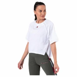 Tommy Hilfiger Sport Jacquard Performance Boxy Top White* T-Shirts|Träning
