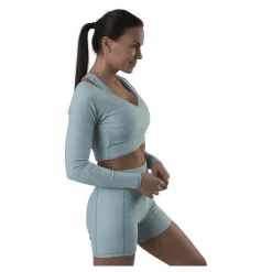 Only Play Jana Ls Train Crop Top Grey* Tröjor|Träning