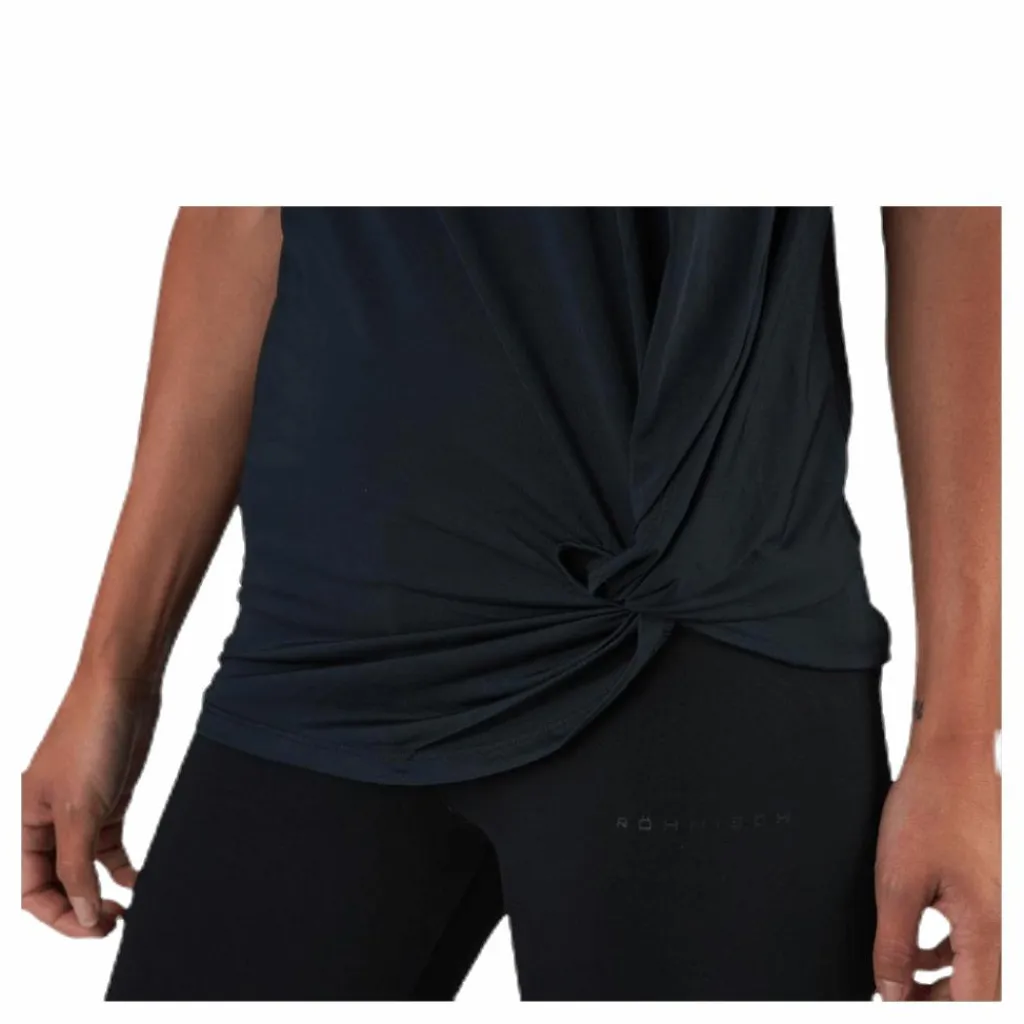 Röhnisch Jolie Knot Singlet Black* Linnen|Träning