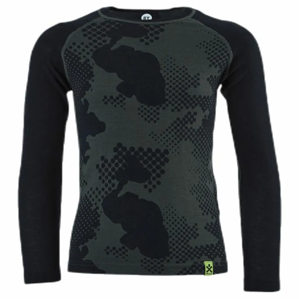 Bula Junior Freeride Merino Wool Crew Green*Barn Alpint|Tröjor