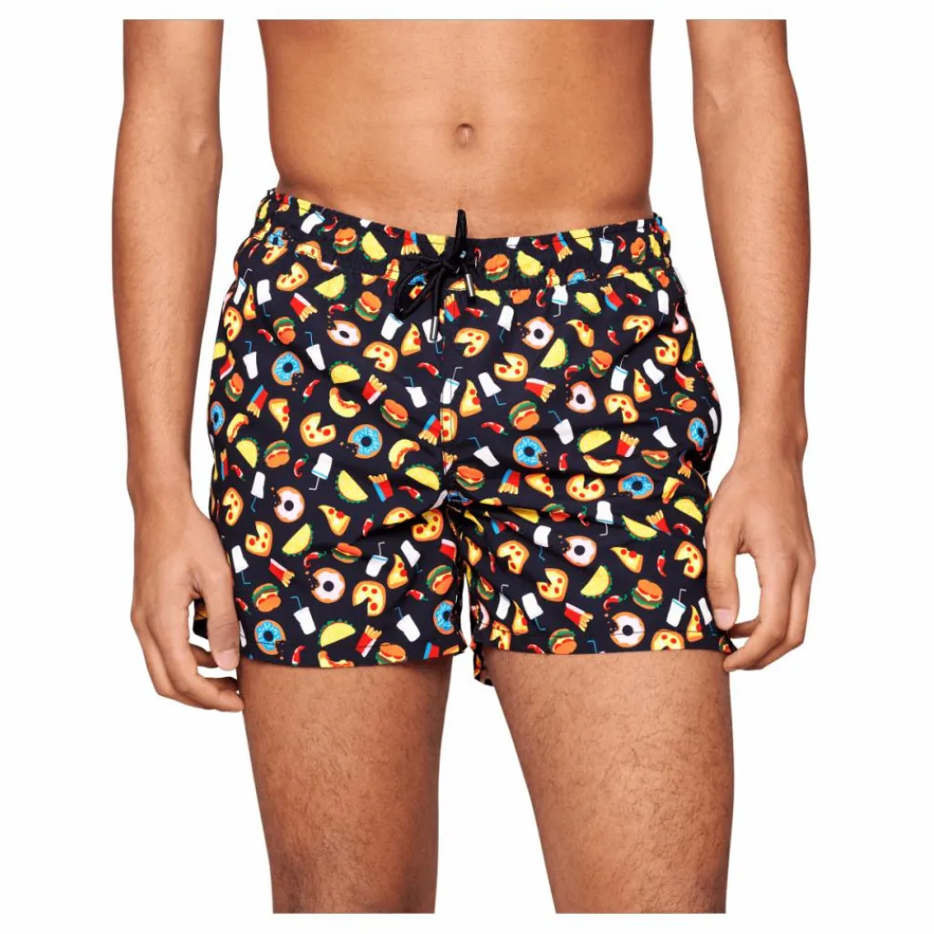 Happy Socks Junk Food Swimshorts Black* Simning|Badkläder