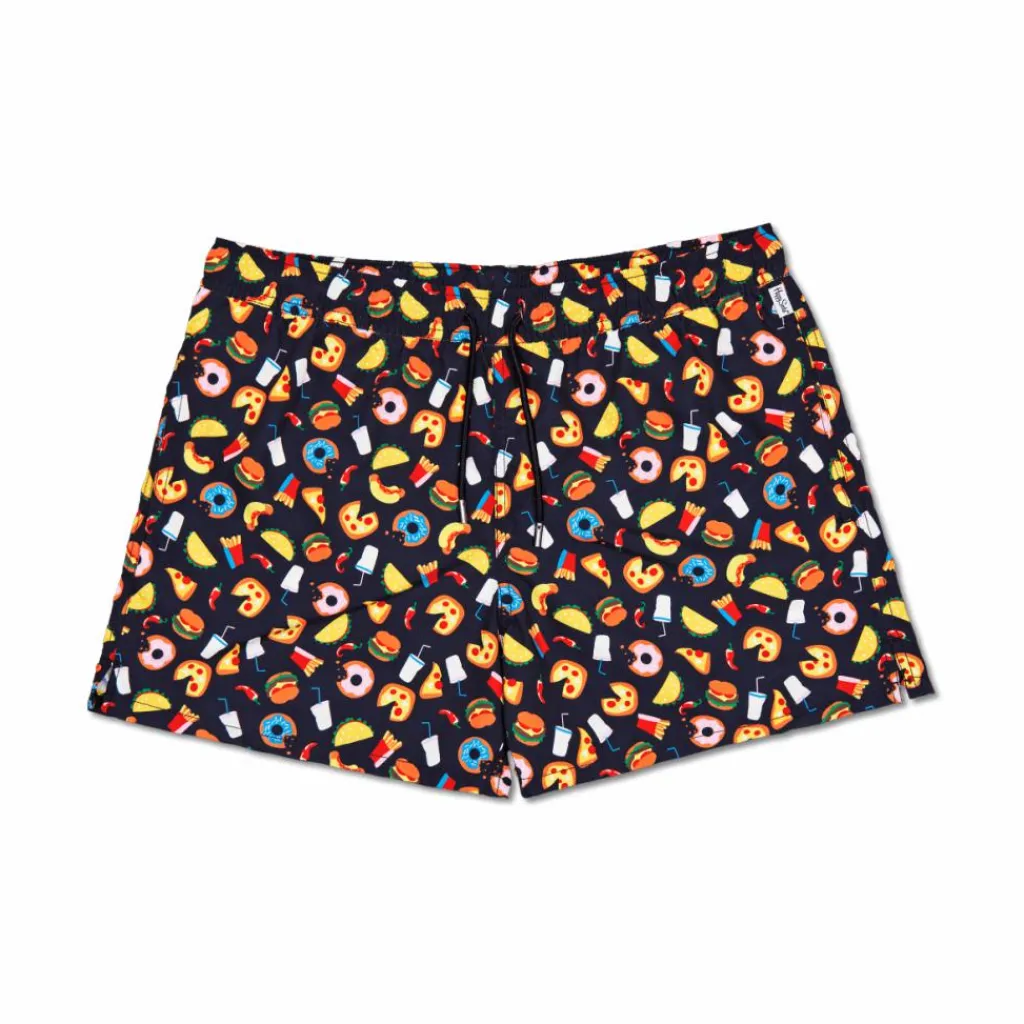 Happy Socks Junk Food Swimshorts Black* Simning|Badkläder