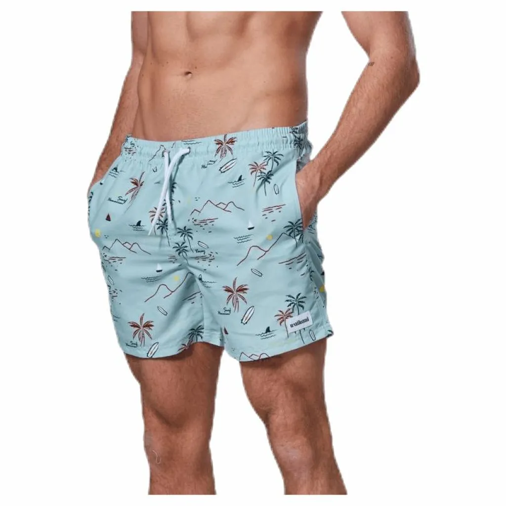 Waikani Beachwear Kai Swim Trunks Blue* Simning|Badkläder