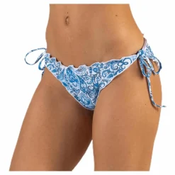 Waikani Beachwear Kimo Ruffle Tie Tanga Blue* Simning|Badkläder