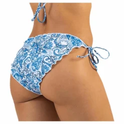 Waikani Beachwear Kimo Ruffle Tie Tanga Blue* Simning|Badkläder