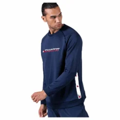 Tommy Hilfiger Sport Knit Crew Sweat Logo Tape Blue* Tröjor|Träning