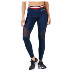 Tommy Hilfiger Sport Legging With Mesh Full Length Blue* Tights|Träning