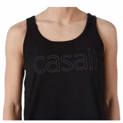 Casall Logo Relaxed Tank Black* Linnen|Träning