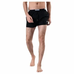Puma Logo Short Length Swim Shorts Black* Simning|Badkläder