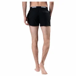Puma Logo Short Length Swim Shorts Black* Simning|Badkläder