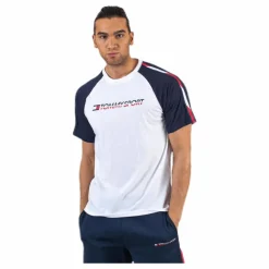 Tommy Hilfiger Sport Logo Tee With Tape White* T-Shirts|Träning