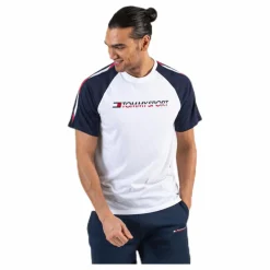 Tommy Hilfiger Sport Logo Tee With Tape White* T-Shirts|Träning