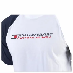 Tommy Hilfiger Sport Logo Tee With Tape White* T-Shirts|Träning