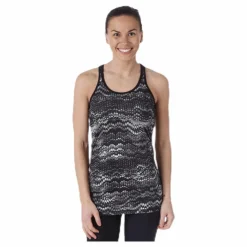 Röhnisch Long Racerback AOP Black* Linnen|Träning