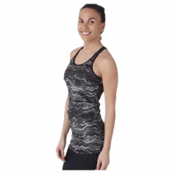 Röhnisch Long Racerback AOP Black* Linnen|Träning