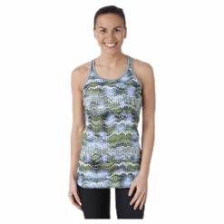 Röhnisch Long Racerback AOP Blue* Linnen|Träning