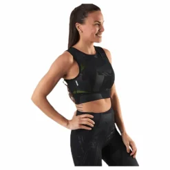 Only Play Mado Aop Cropped Training Top Black* Linnen|Träning