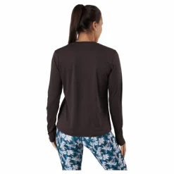 Endurance Maje W Melange L-s Tee Black Bean* Löpning|Tröjor
