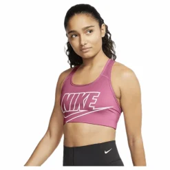 Nike Medium Futura Bra Pink/White* Träning|Sport-Bh:Ar