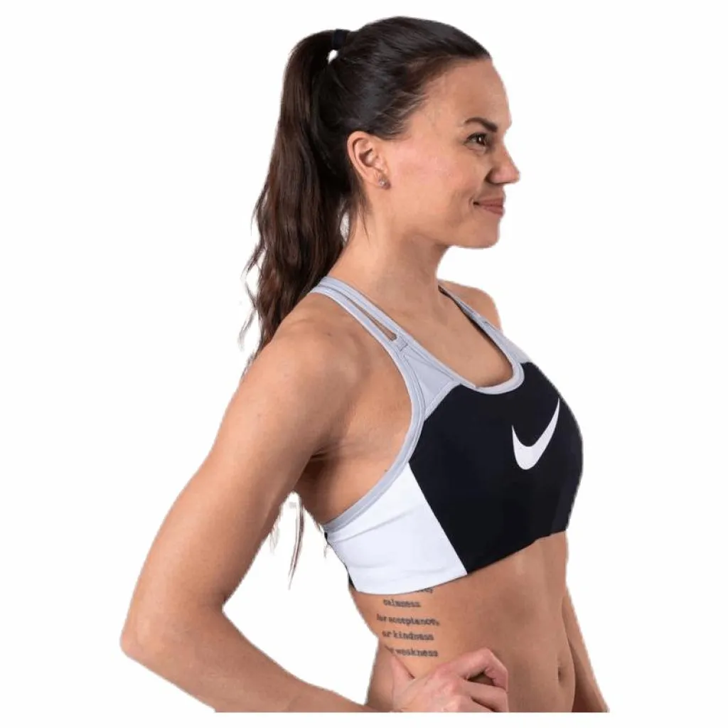 Nike Medium Pad Logo Bra Black/Grey* Sport-Bh:Ar|Träning