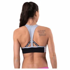 Nike Medium Pad Logo Bra Black/Grey* Sport-Bh:Ar|Träning