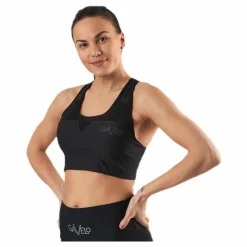 Gavelo Mesh Black Swirl Sports Bra Black* Sport-Bh:Ar|Träning