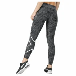 2XU Mid-Rise Compression Print Tights W White/Black* Tights|Löpning