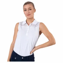 Röhnisch Miko Sleeveless Poloshirt White* Golf|T-Shirts