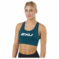 2XU Motion Racerback Crop Deep Jade/white* Sport-Bh:Ar|Träning
