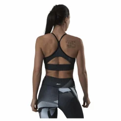 Reebok Myt Aop Tri-Back Bra Black* Sport-Bh:Ar|Träning