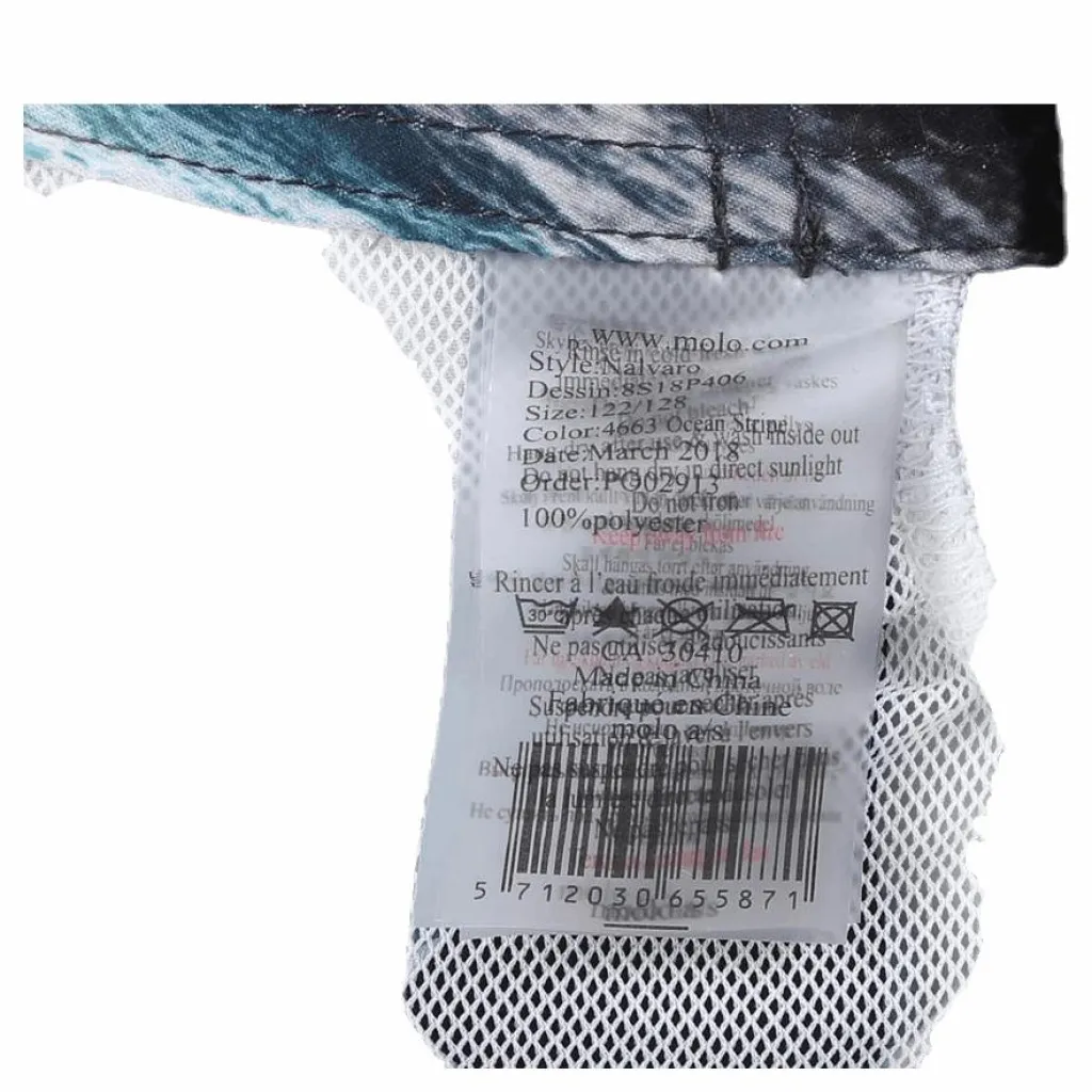 Molo Nalvaro Bathing Shorts Patterned/Grey*Barn Simning|Badkläder