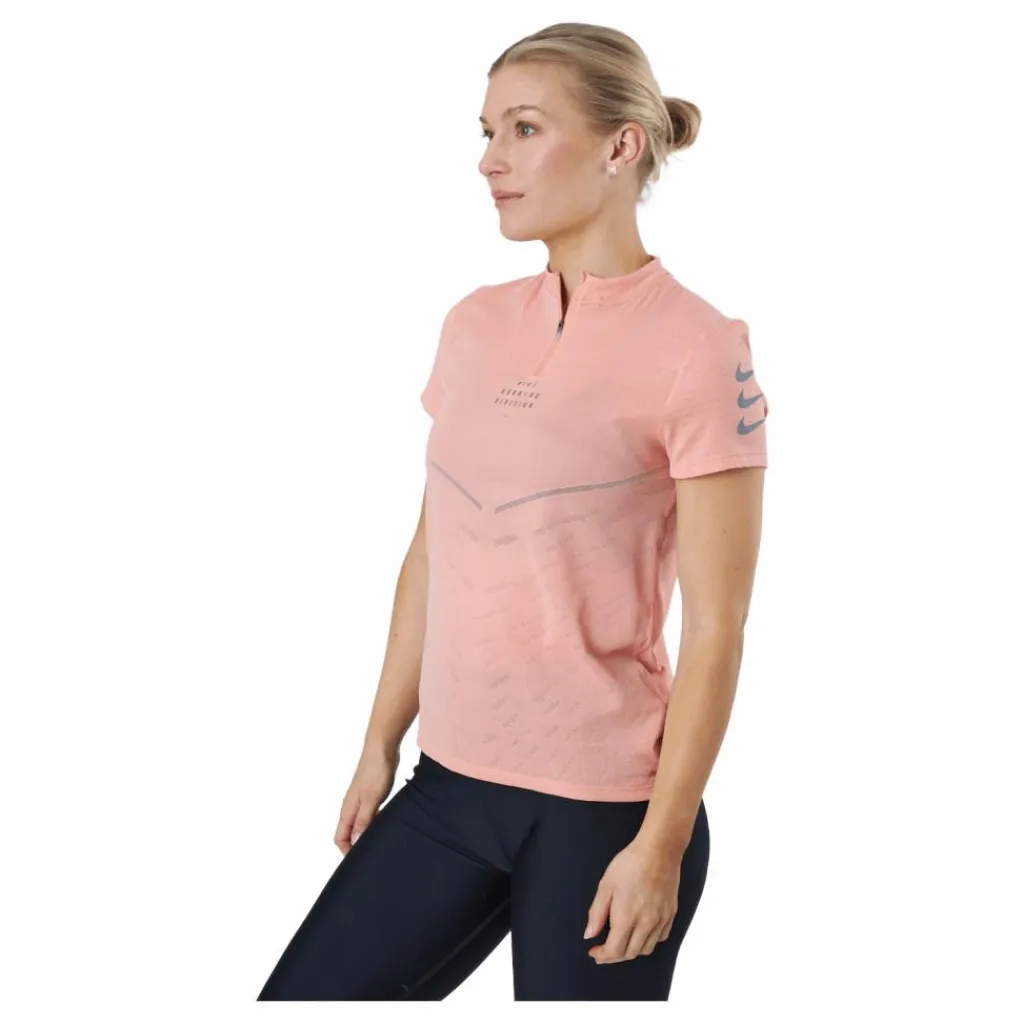 Nike Dri-fit Adv Run Division Lt Madder Root/black* T-Shirts|Löpning