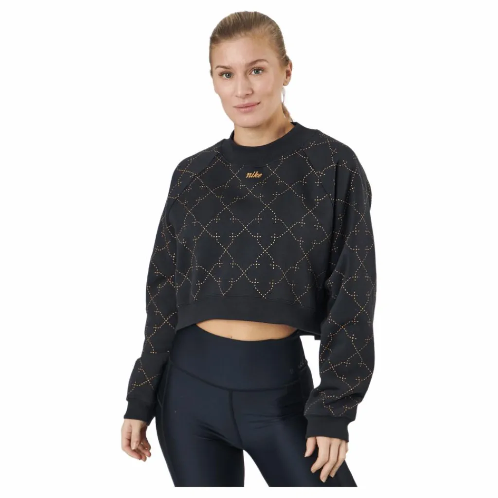 Nike Dri-fit Women's Novelty F Black/metallic Gold* Tröjor|Träning